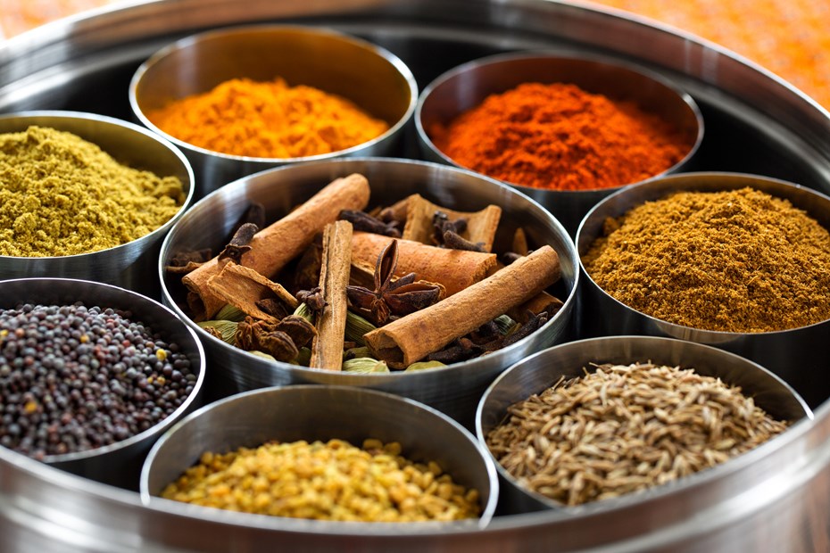 Et utvalg indisk krydder