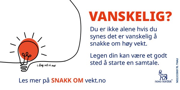 Annonse for Novo Snakk om vekt