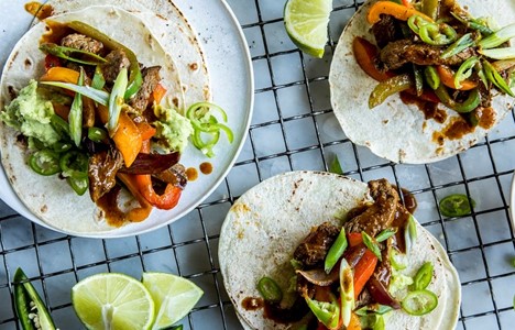 Fajitas med biffstrimler