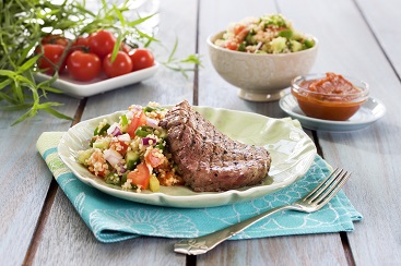 Grillet biff med bulgursalat