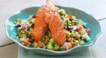 Ovnsbakt laks med pesto Ovnsbakt laks med pesto